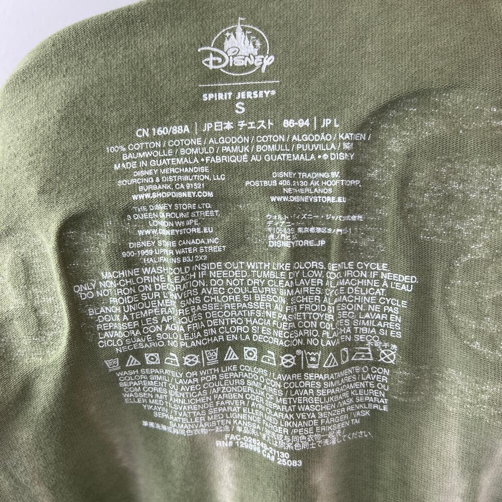NWT Spirit Jersey DISNEY Olive Green Cotton Long Sleeve Crewneck Top Size S - Picture 6 of 9